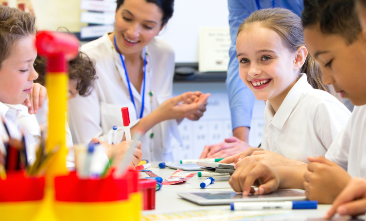 A community of kids and an adult