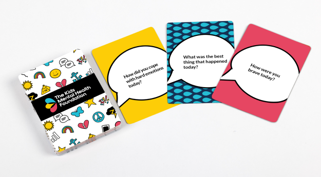 A 52-card deck themed around having conversations at home with your kid