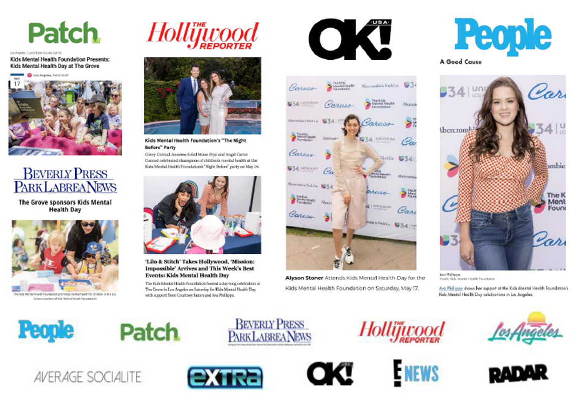 media placements for The Kids Mental Health Day