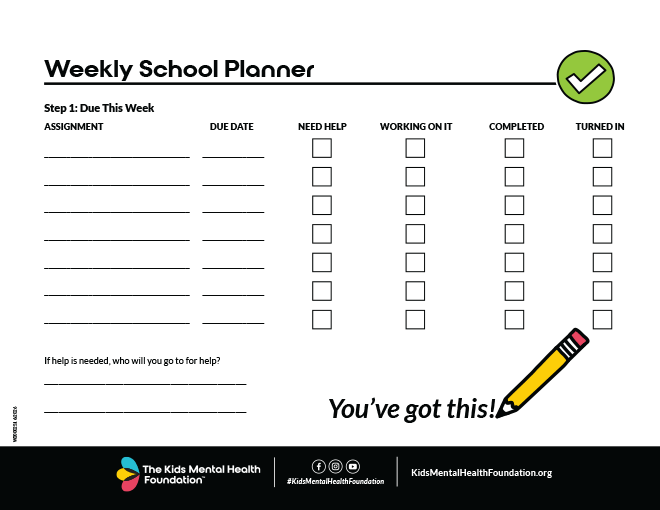 Weekly School Planner