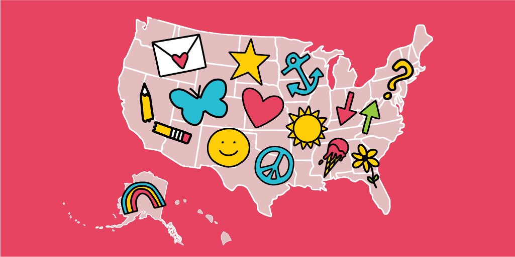 50 states graphic
