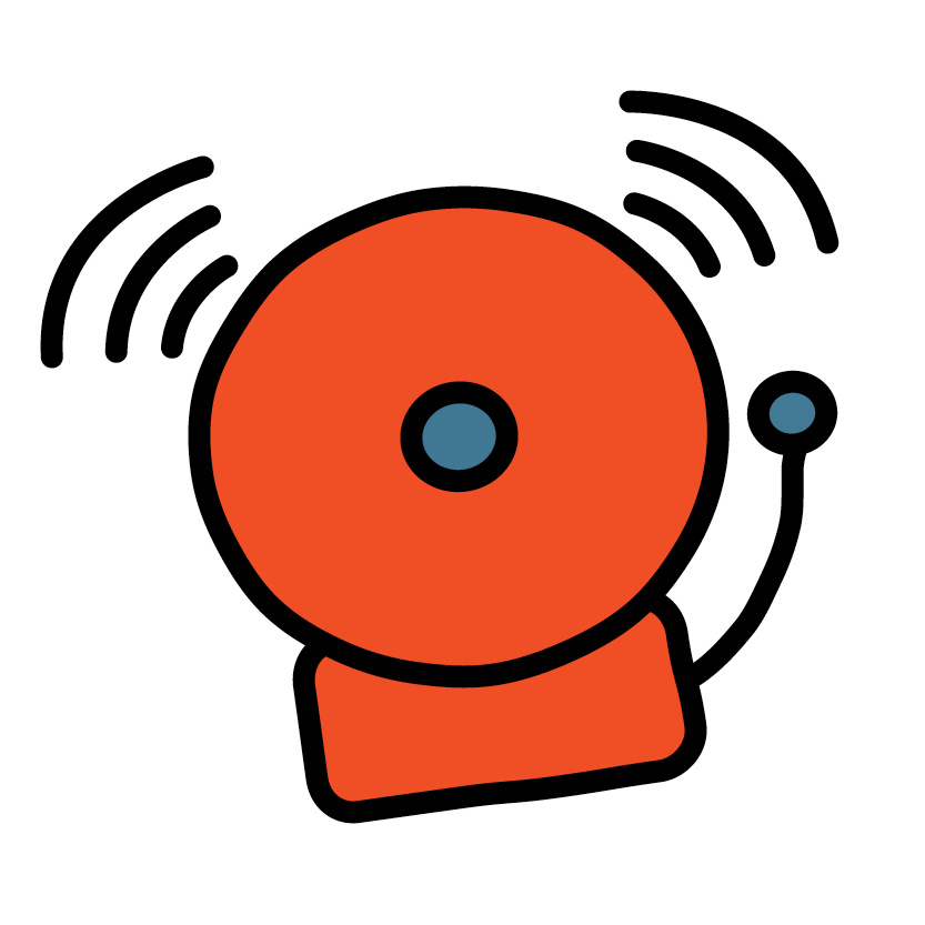 red alarm bell ringing