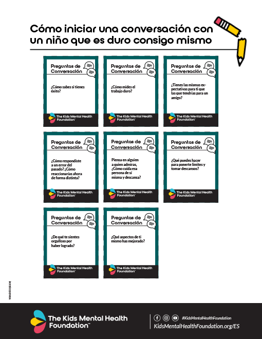 Como iniciar una conversacion con un nino que es duro consigo mismo