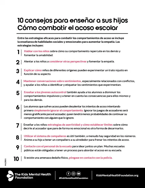 10 consejos para ensenar a sus hijos Como combatir el acoso escolar