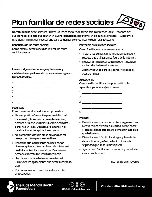 Plan familiar de redes sociales