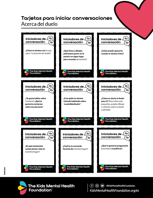 Tarjetas para iniciar conversaciones - Acerca del duelo