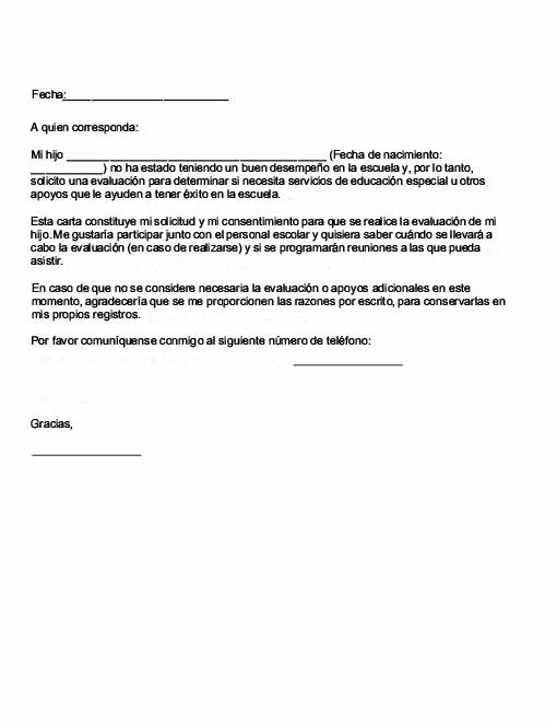 Plantilla de carta de planes de mejora