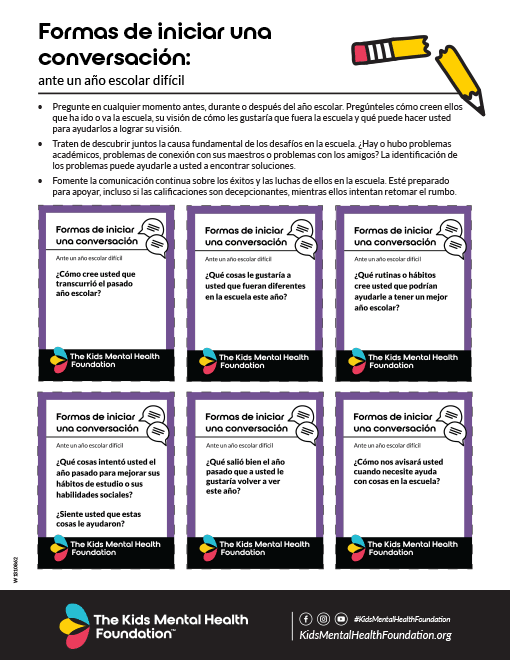 Temas de conversacion para un curso escolar problematico